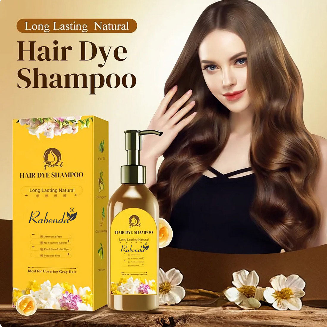 Rabenda® Natural Hair Dye Shampoo