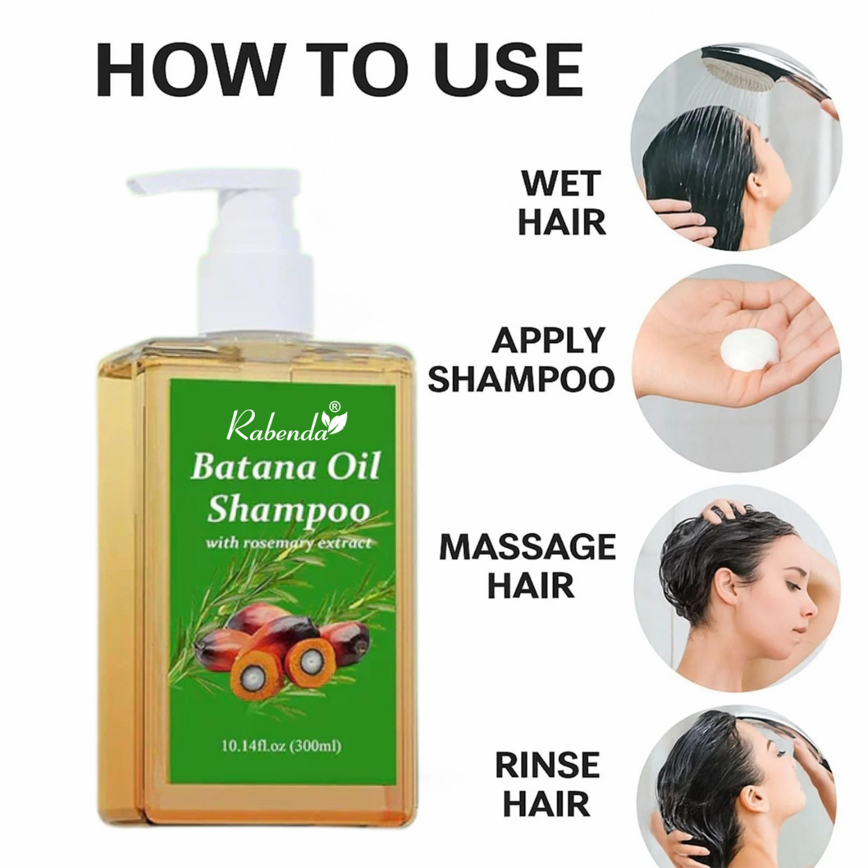 Rabenda® | Batana Oil Shampoo for Male & Female